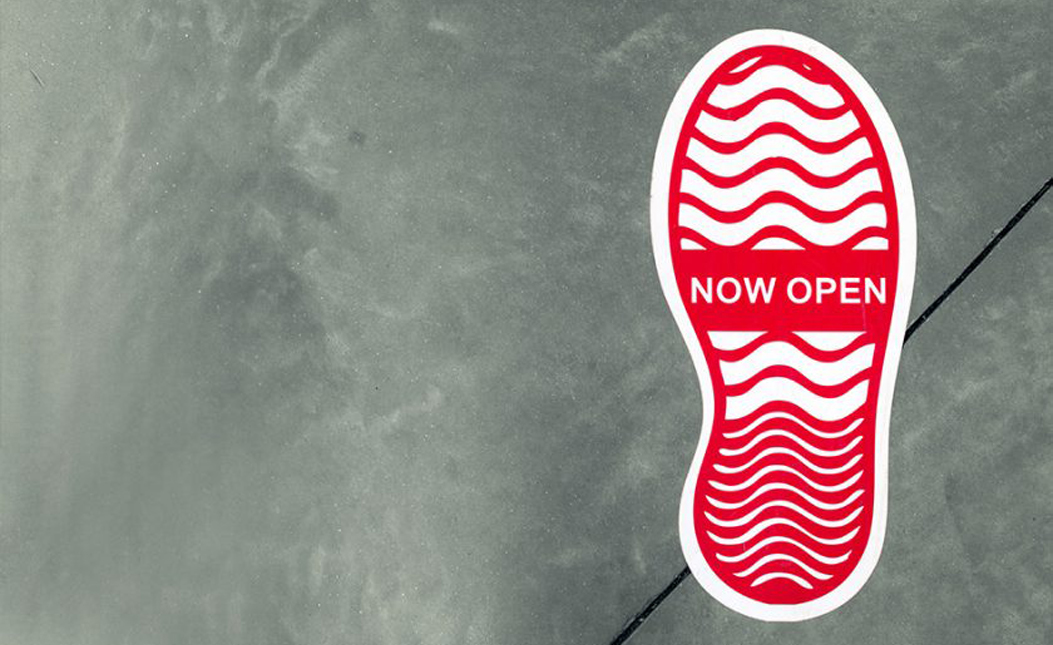 Inkjet floor stickers-cut shape